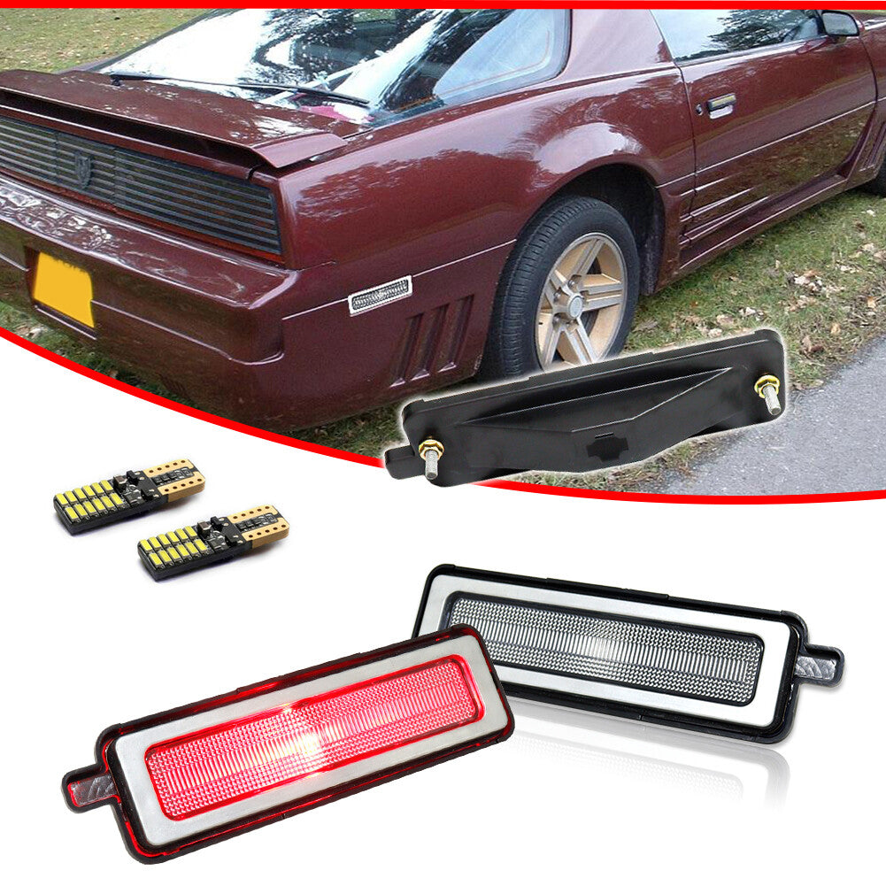 Transparent rear marker light with red LEDs suitable for 82-92 for Pontiac Trans Am Firebird