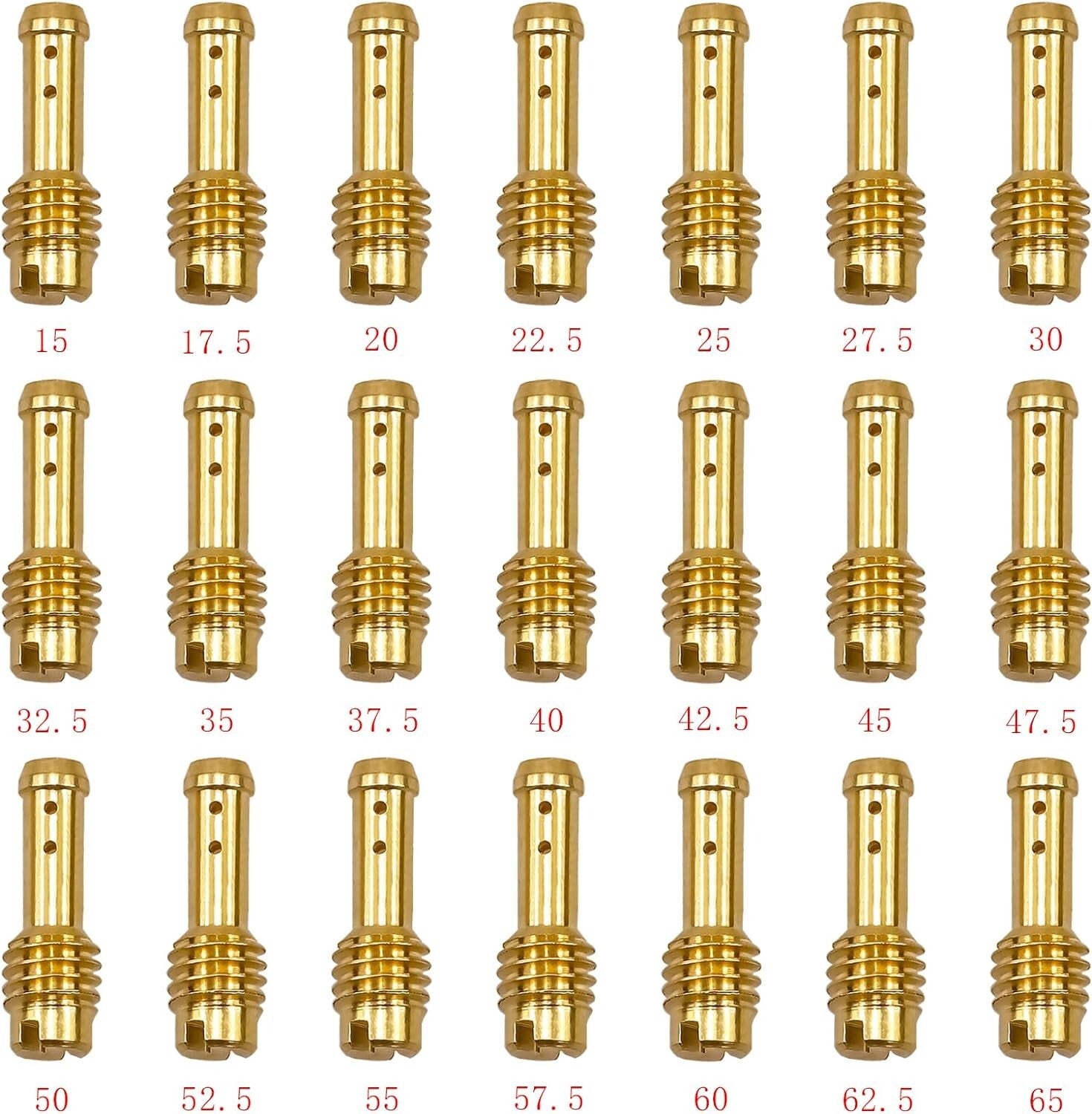 21pcs 8 Bleed Holes Pilot Jet for VM/210 AX100 EN GN TZR TMS Carburetor