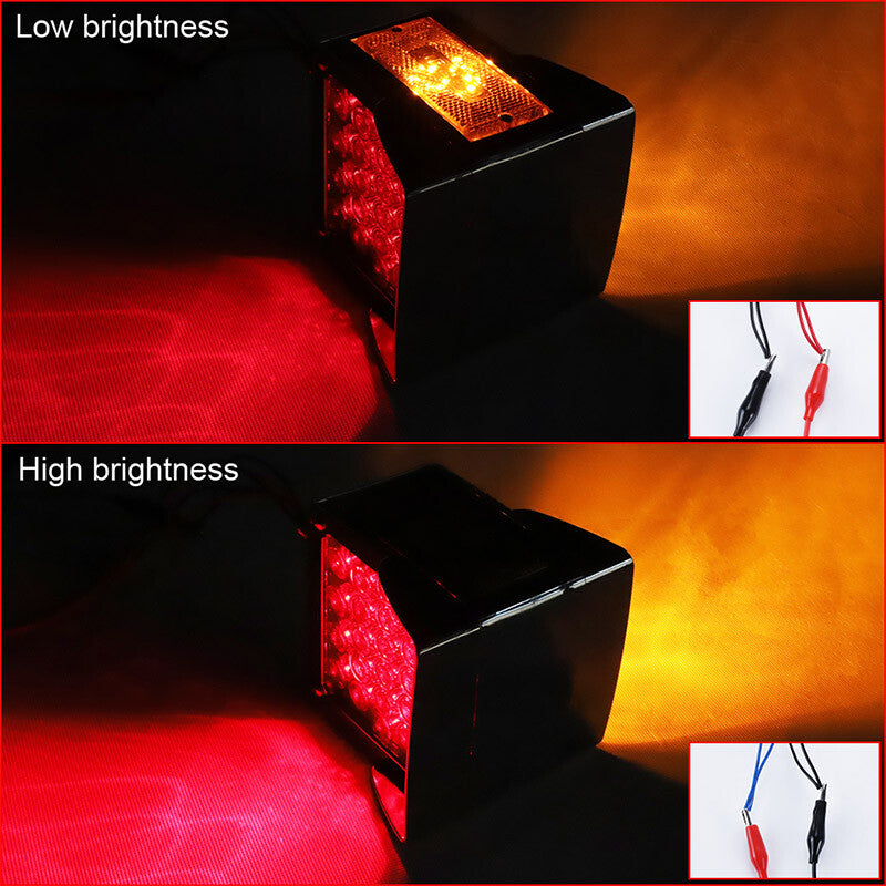 Square 57-LED Pedestal Fender Lights Truck Trailer Double Face Turn Signal Brake