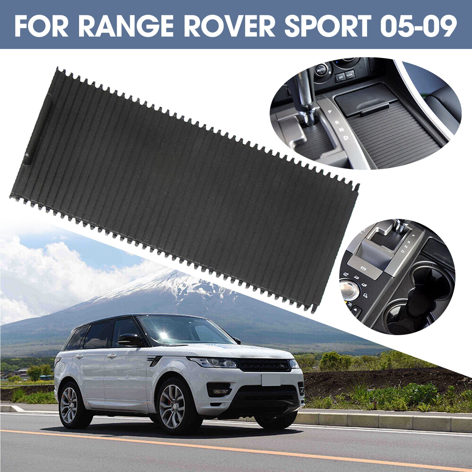 Center Console Cup Holder Cover Sliding Roller Blind fit 05-09 for Range Rover Sport