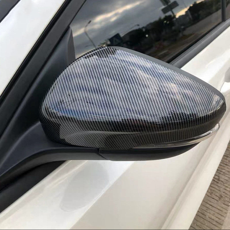 Carbon Fiber Rearview Side Mirror Cover Caps Trim for Mitsubishi Outlander 22-23