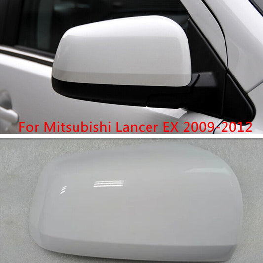 White Right Rearview Mirror Shell Cover Cap for Mitsubishi Lancer EX 2009-2012