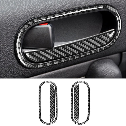 4Pcs Carbon Fiber Door Handle Panel Cover Trim for Mazda MX-5 Miata 2009-2015