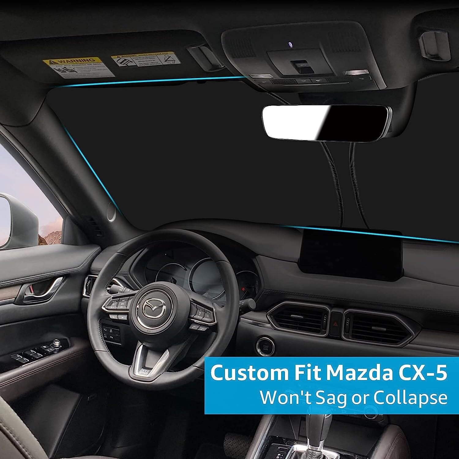 Fits 2017-2023 for Mazda CX5 Car Windshield Sun Shade Foldable UV Block Window Cover
