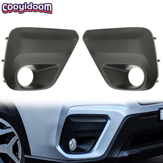Pair of front fog light bezel covers 57731SJ040 for Subaru Forester 2019-2021 sedans.