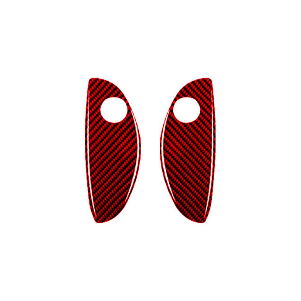 2X Red Carbon Fiber Interior Door Storage Cover Trim for RAM Promaster 2014-2021