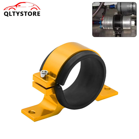 50mm Aluminum Inline Fuel Pump or Filter Mounting Bracket Mount Clamp Gold