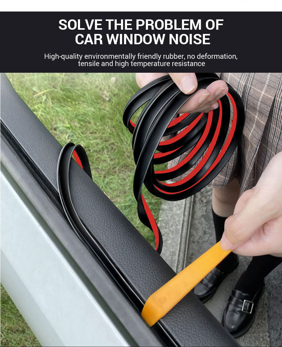 13ft for Lincoln V Shape Car Side Window Edge Moulding Rubber Door Seal Strip