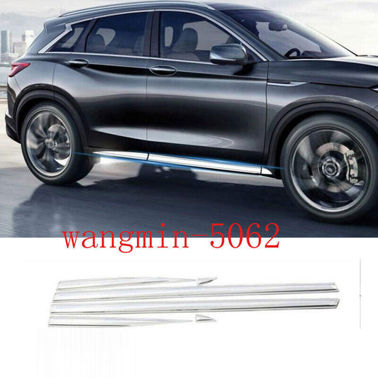 Chrome Body Side Molding Door Guard Cover Trims Fit FOR 2020-2022 for Infiniti QX50