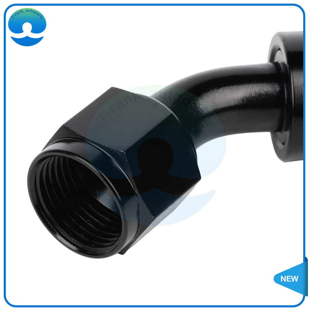 2Pcs Swivel Hose End Fitting Adaptor 8AN 45 Degree For Oil Fuel Line Black