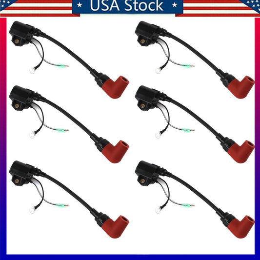 6Pcs Heavy Duty Ignition Coil for Yamaha 100HP 115HP 130HP 140HP 150HP 175HP