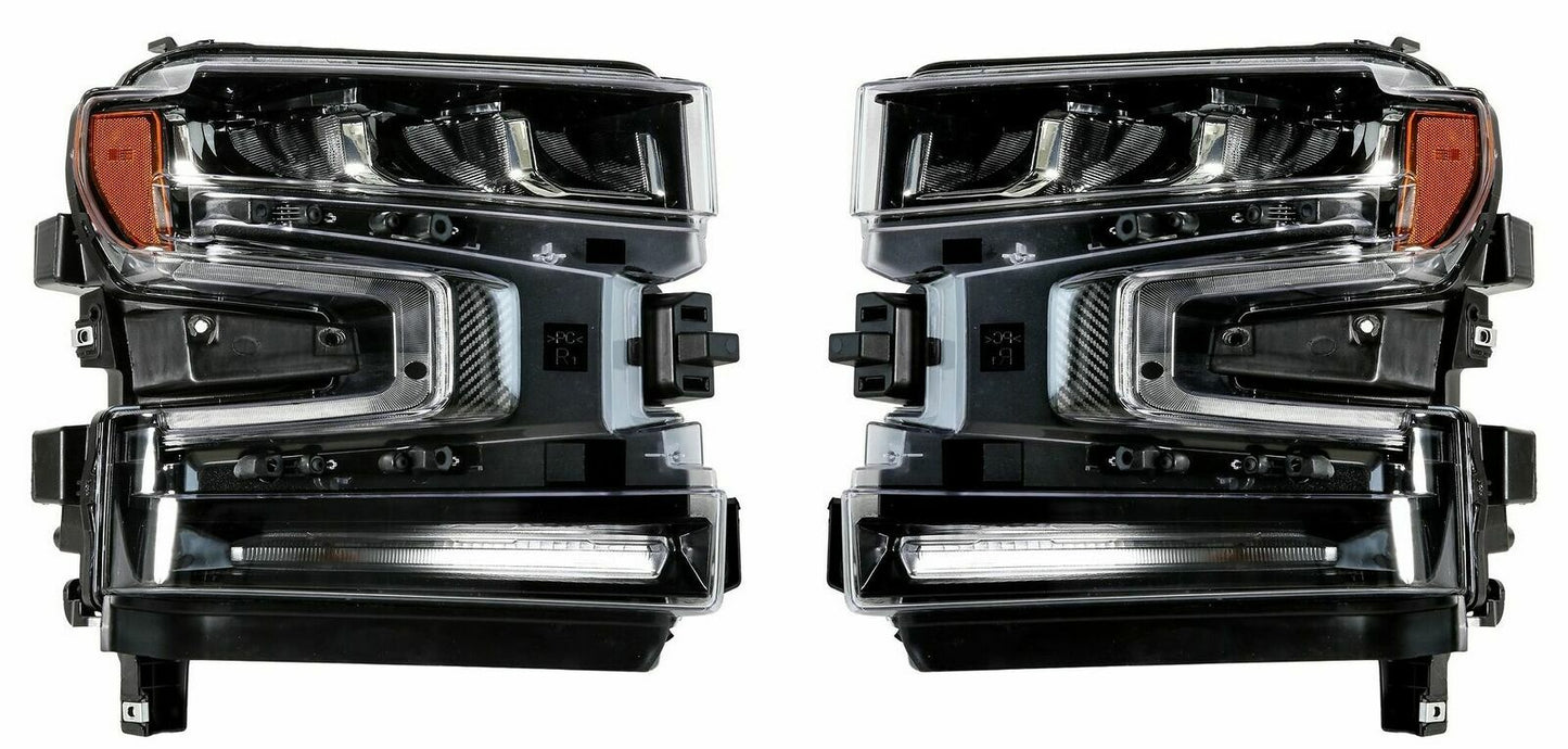 For 2019 2020 for Chevrolet Silverado 1500 LED Headlight Set 84621850 LH RH Pair