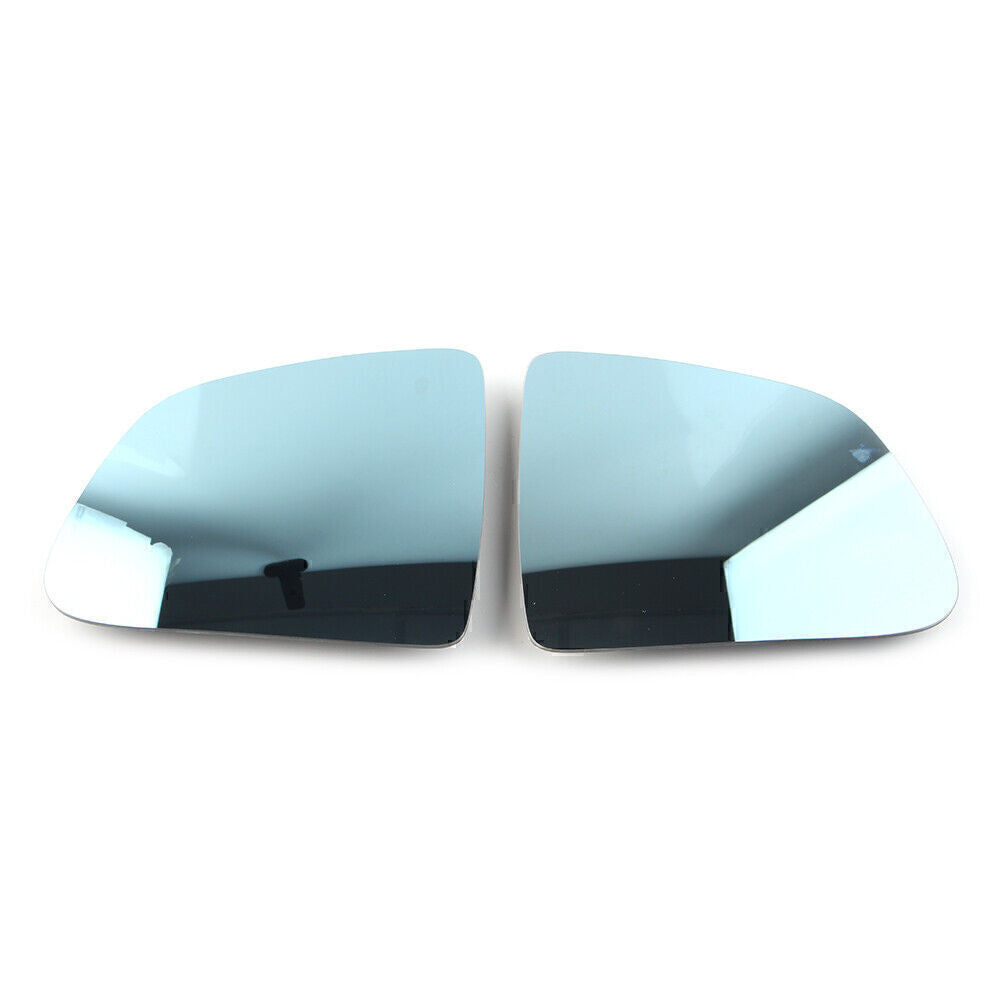 Pair Left +Right Rearview Door Wing Mirror Glass Blue Heated for Tesla for Model Y