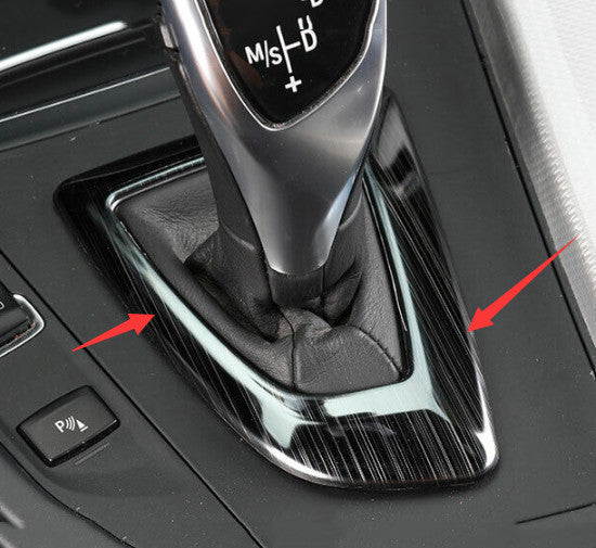 Black Steel Middle Console Gear Shift Panel Trim for BMW 3 4 Series GT 2013-2019