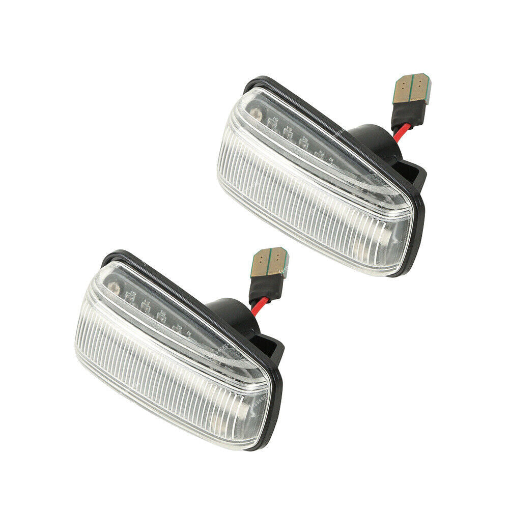 2Pcs Dynamic LED Turn Signal Side Light Indicator Clear for Peugeot for Fiat for Citroen