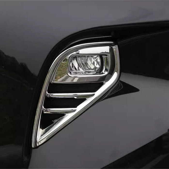 2P Chrome Front Fog Light Lamp Moulding Cover Trim for Toyota Highlander 2020-24