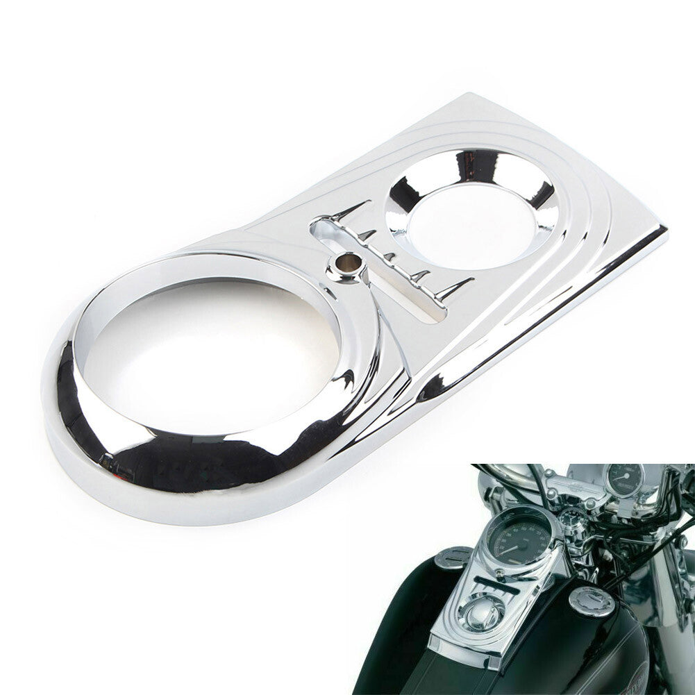 for Harley Softail FLSTC Street Glide Chrome Gas Tank Dash Panel Insert Cover