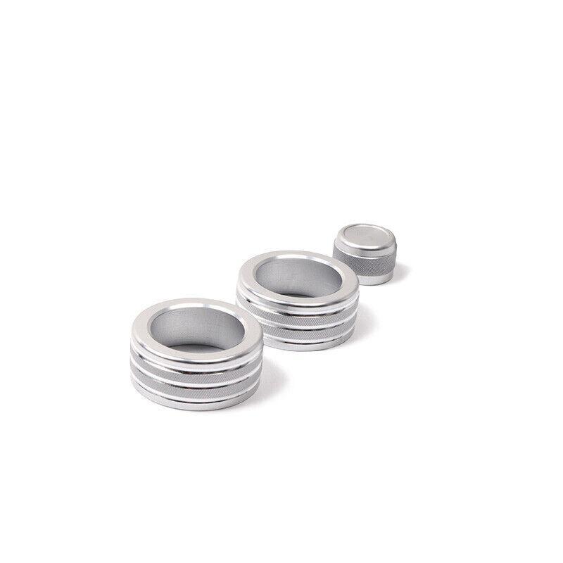 Silver Aluminum Central Console AC Knob Cover Trim For 2005-12 for BMW 3-Series E90