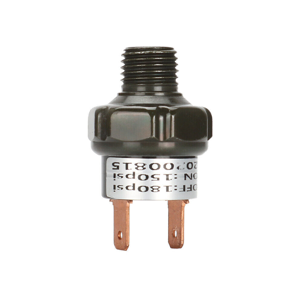 Air Pressure Switch Tank Mount Thread 1/4 NPT 12V/24V 150-180PSI For Train Horn