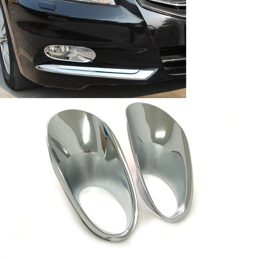 Pair for Honda Accord 4DR Sedan 2011 2012 Chrome Front Fog LIght Lamp Cover Trim
