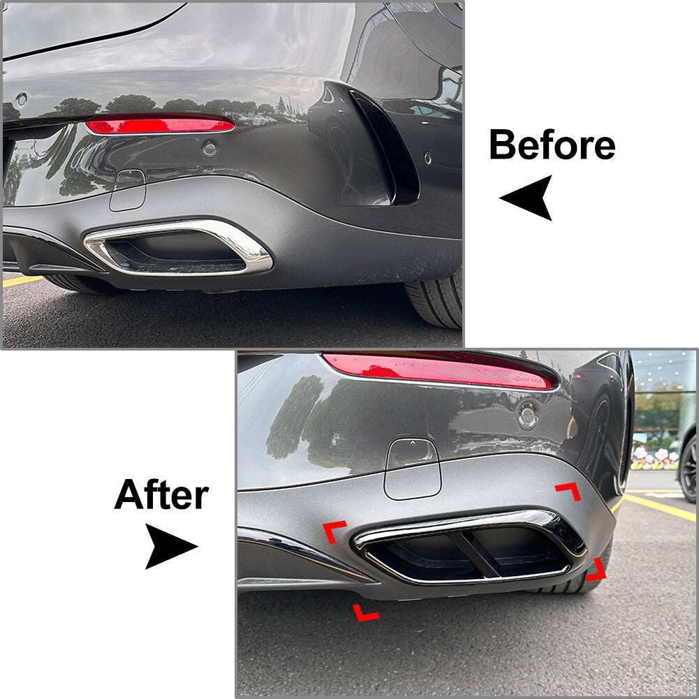 Rear Throat Exhaust Pipe Outlet Cover Trim for Mercedes-Benz CLE Coupe 2024+ 24