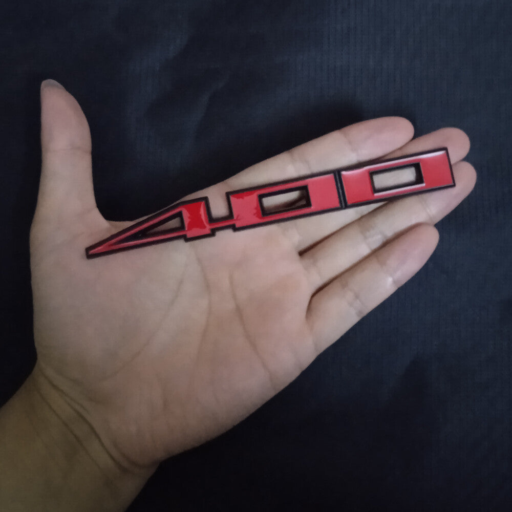 1x 400 Red Black Metal Decal Sticker Badge Emblem 3D Engine Luxury Edition Sport