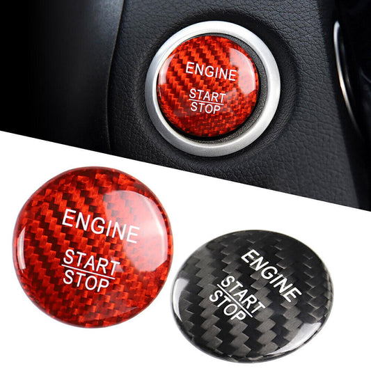 for Mercedes A B C E GLE GLC CLA Carbon Fiber Engine Start Stop Button Cover