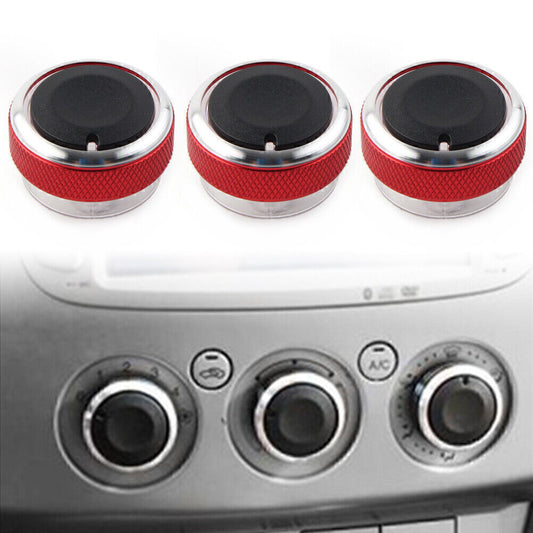 Air Conditioner Switch Knob Button for Ford Focus MK2 MK3 Mondeo C/S-max 3PC Red