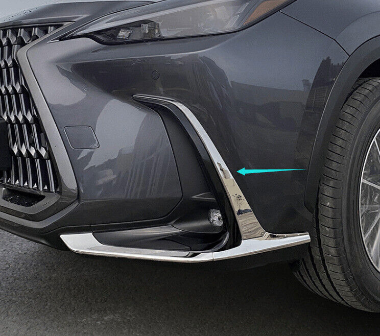 Chrome Front Fog Light Eyelid Molding Trim for Lexus NX 250 350H 450h+ 22-2024
