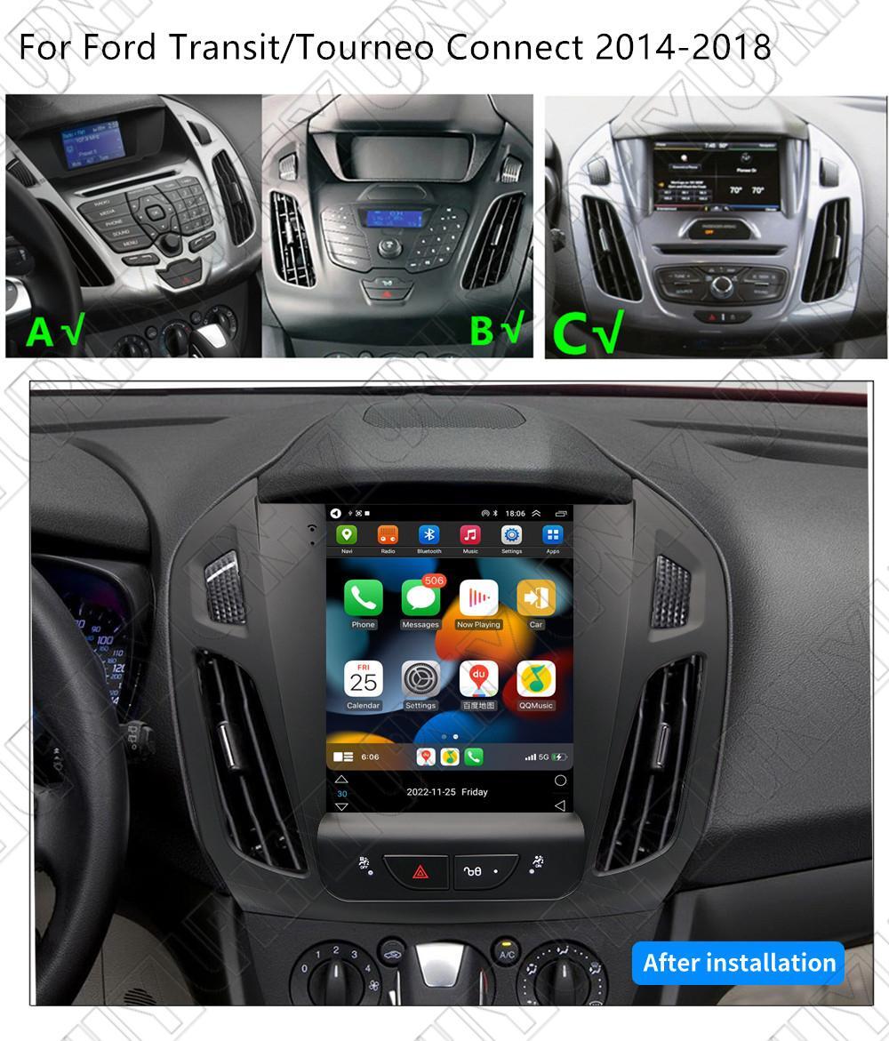 9.7 Android 14 Stereo Radio GPS Nav Head Unit for Ford Transit Connect 2014-18