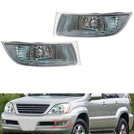 Green len Front Bumper Fog Light DriverPassenger for Lexus GX470 2003-2009