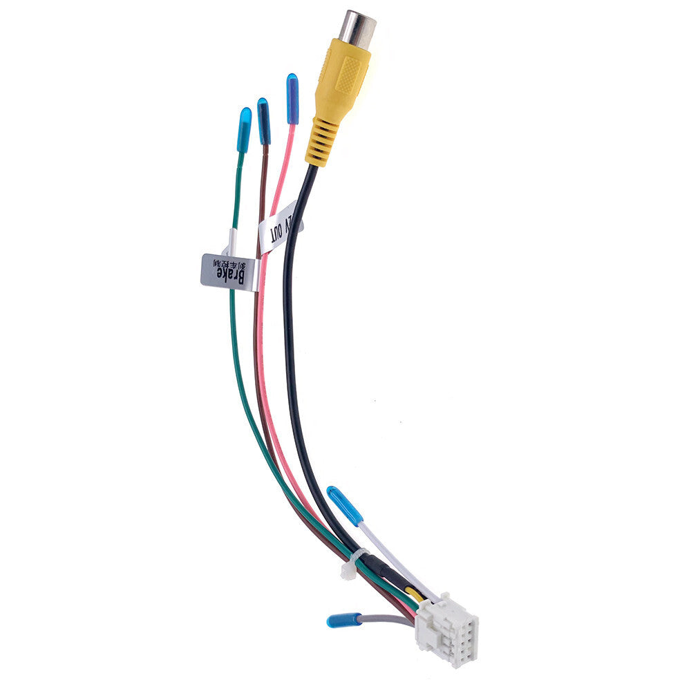 1PC 10 Pin Car RCA Rear View Camera Video Input Cable Adapter Wiring Connector