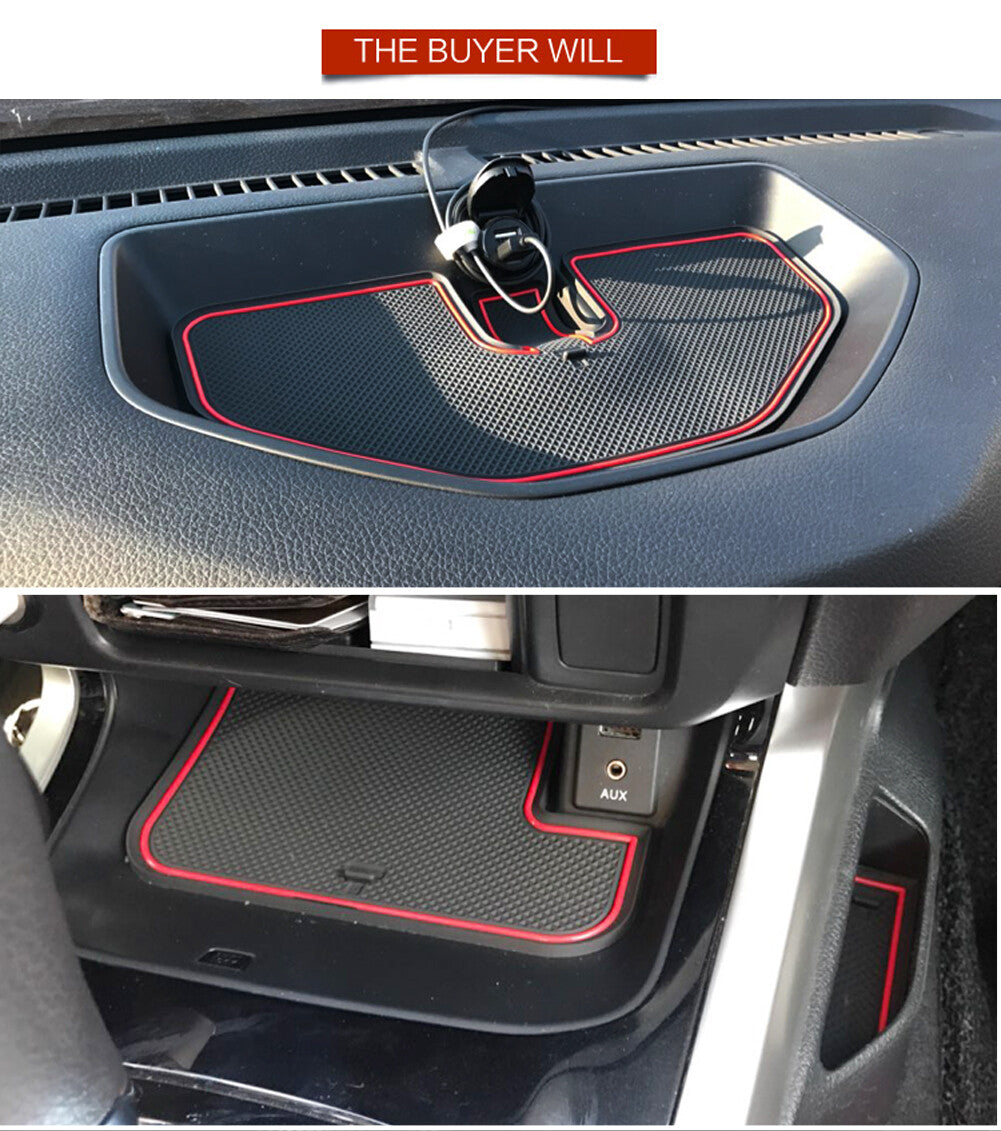 Car Gate slot cup mat for Nissan Navara NP300 2015-2019 Non-slip Cup Holder