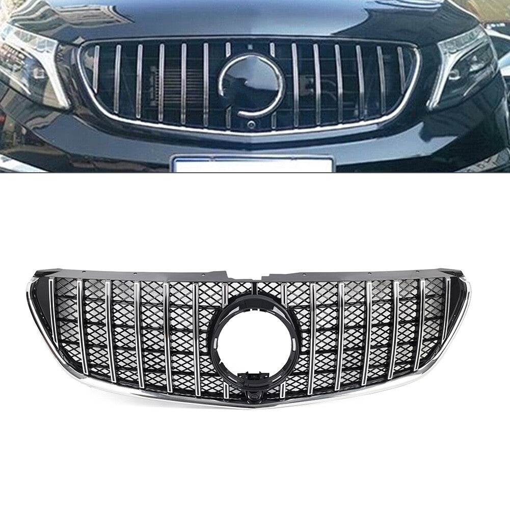 GTR Style Front Bumper Radiator Hood Grille for Benz V Class W447 2016-2020 19