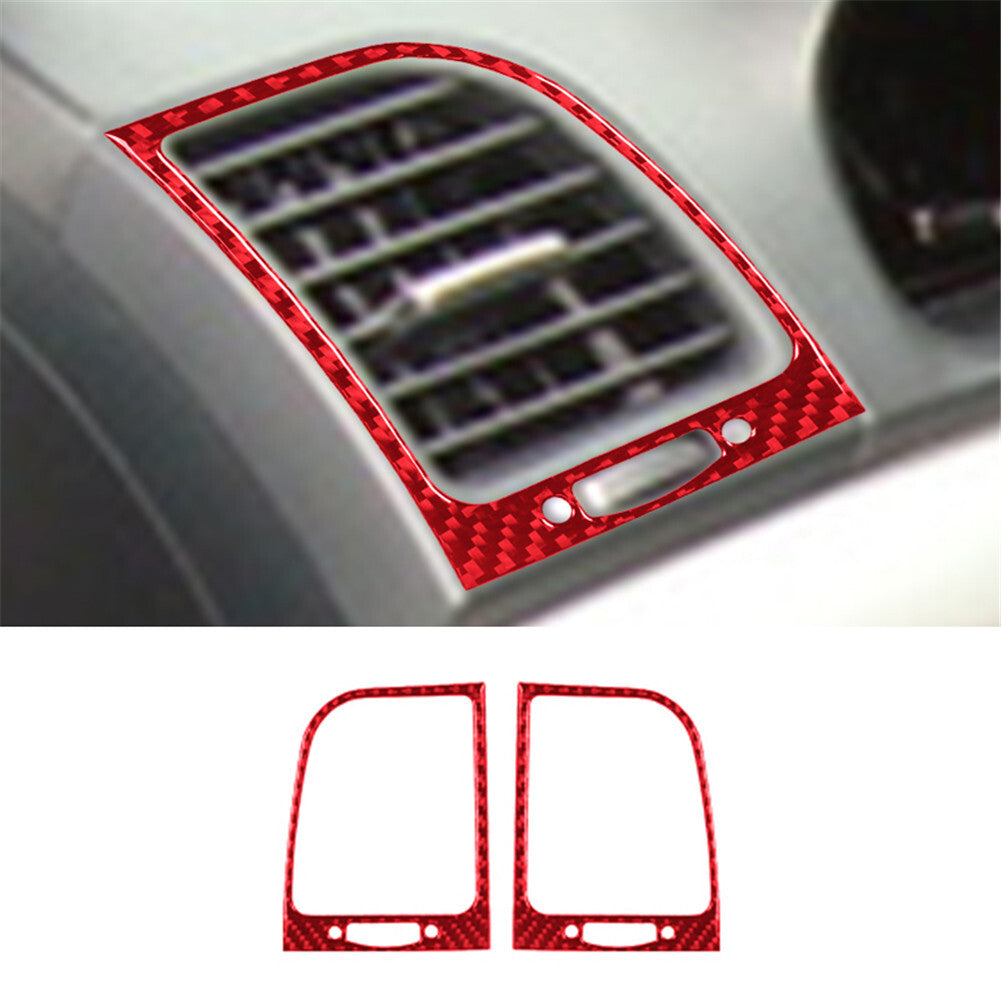 Air Vent Outlet Frame Trim Panel Carbon Fiber Interior for Acura TSX 2003-08 Red