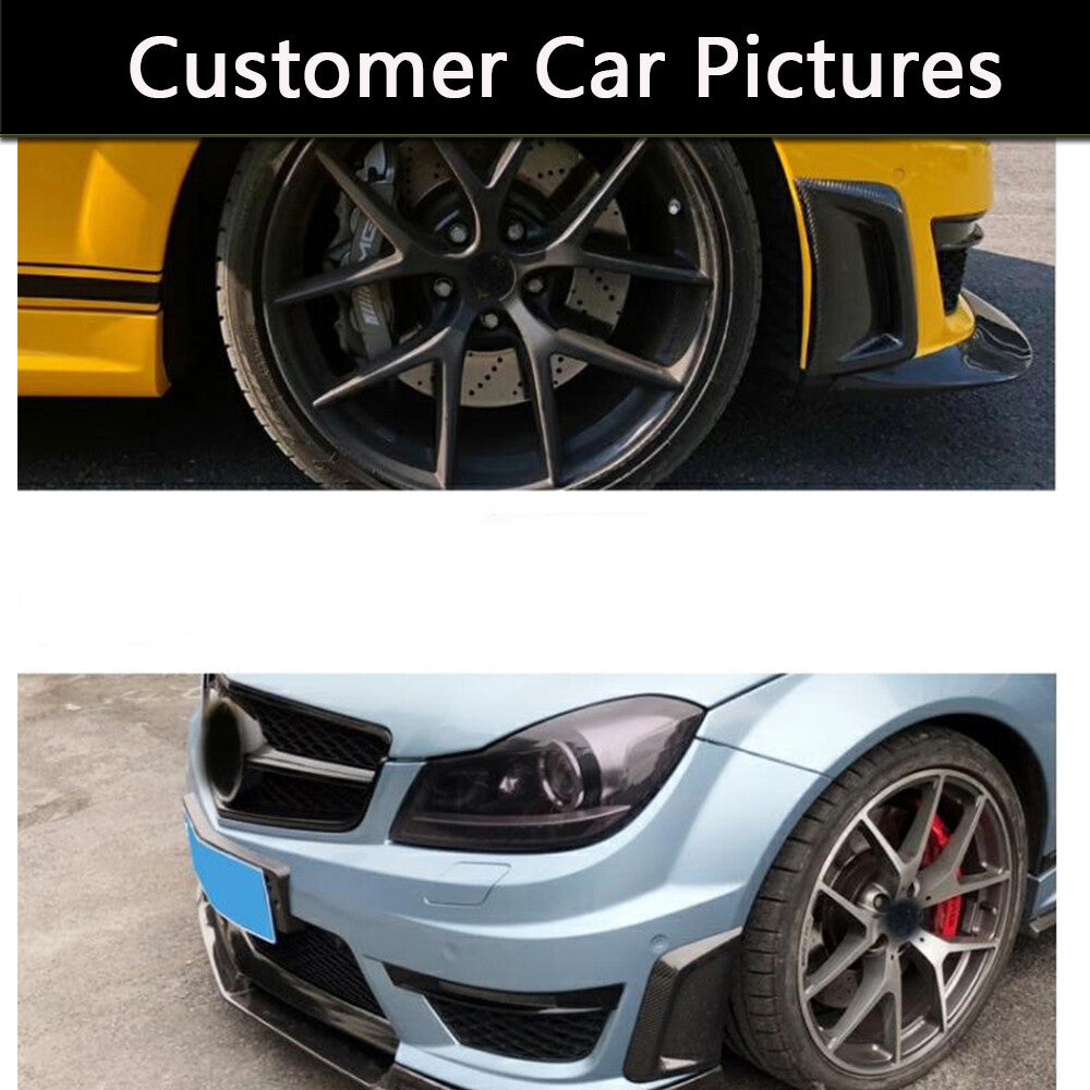 for Benz C Class W204 C63AMG 12-14 Carbon Front Bumper Side Air Vents Trims 2PCS