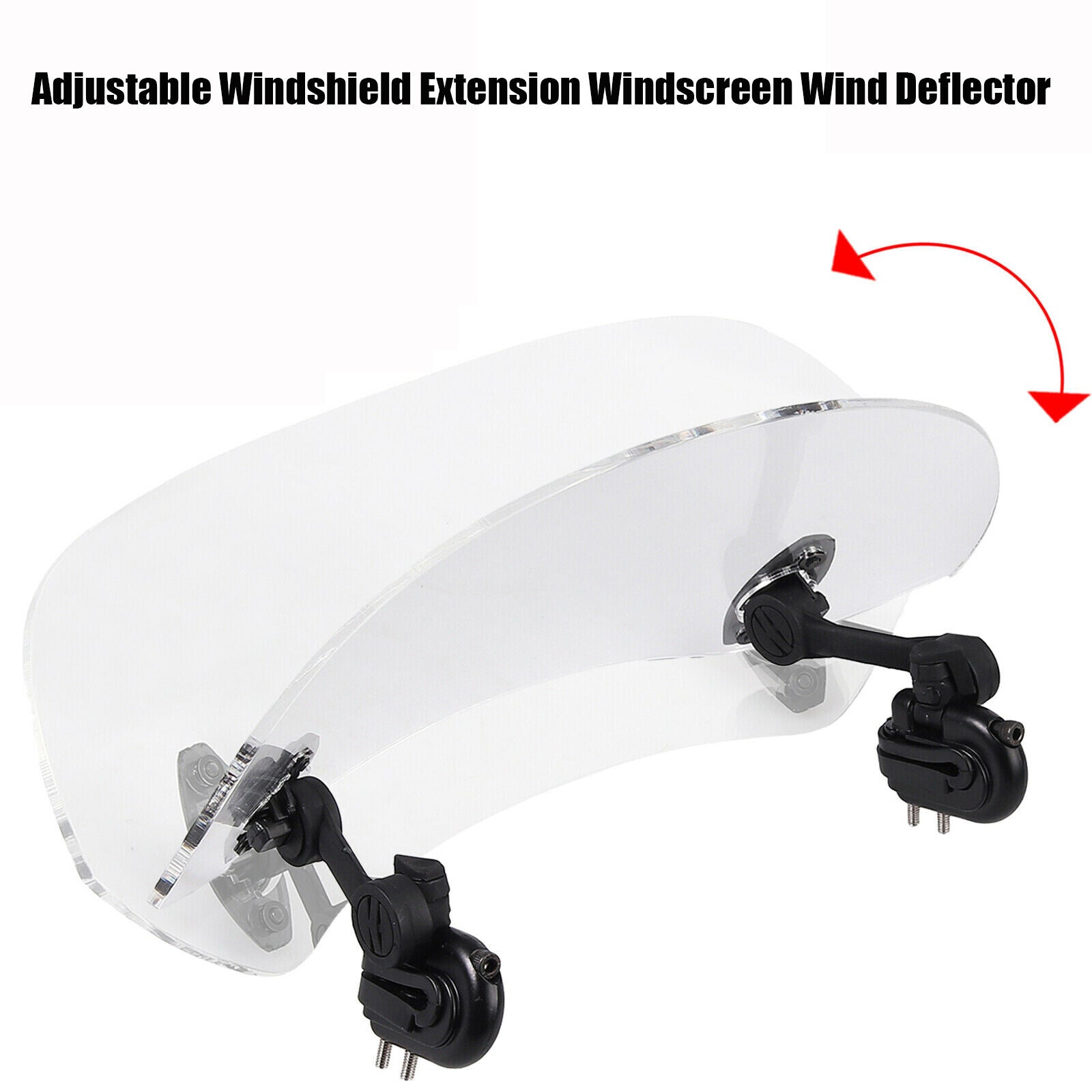 Motorcycle Windshield Spoiler Windscreen Clip-On Extension Deflector Universal