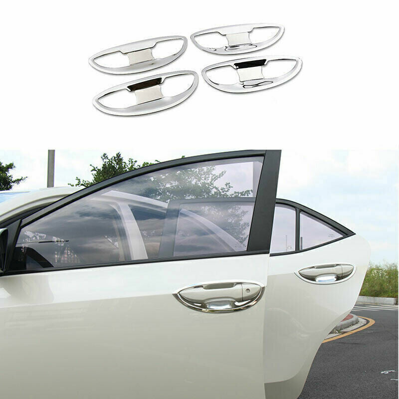 for Toyota for Corolla 14-2019 Chrome Steel Exterior Outside Door Bowl Cover Trim 8X
