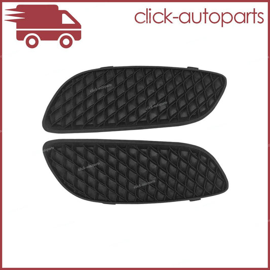 Pair Front Bumper Grille Cover Left Right Fits 15-18 for Mercedes W176 A-Class Black