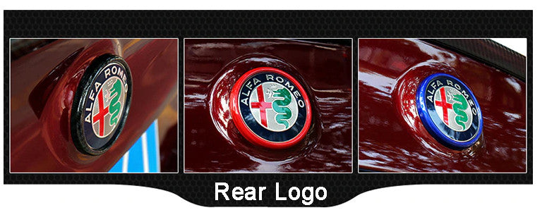 1-pack Red for Alfa Romeo for Stelvio Rear Boot Trunk Ring Badge Sign Cover