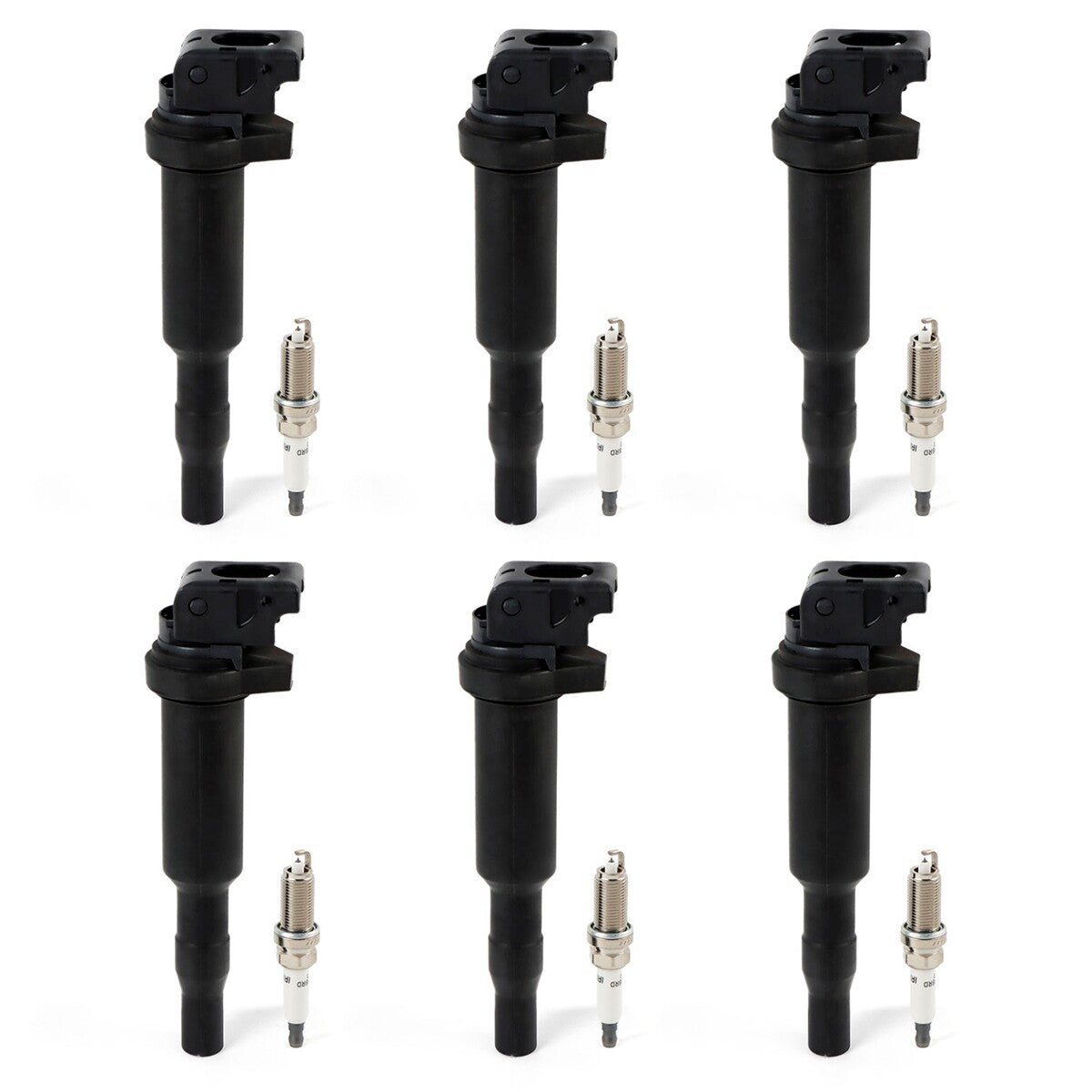 6Pcs Ignition Coil  Iridium Spark plugs for BMW 320i 325i 528i 535i X5 X3 UF592
