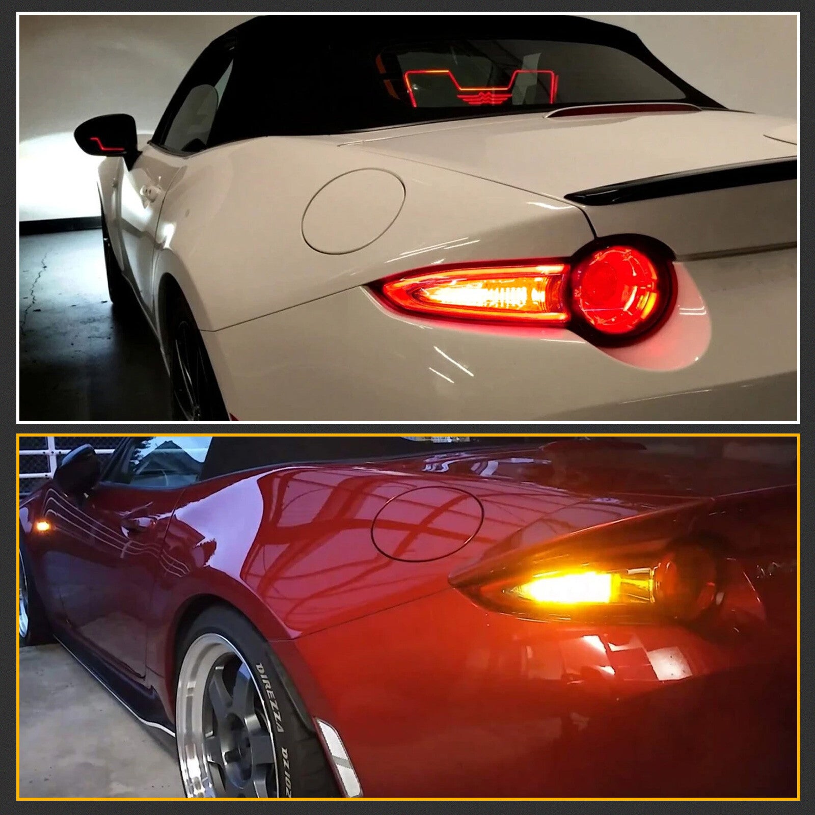 Sequential amber LED rear turn signal light kit for 2016 and later for Mazda Miata MX-5 ND