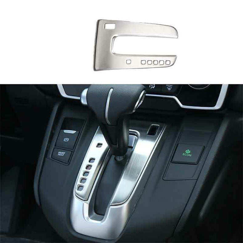 for Honda CR-V 2017-2022 silver steel Console Gear Shift Panel Frame Cover Trim