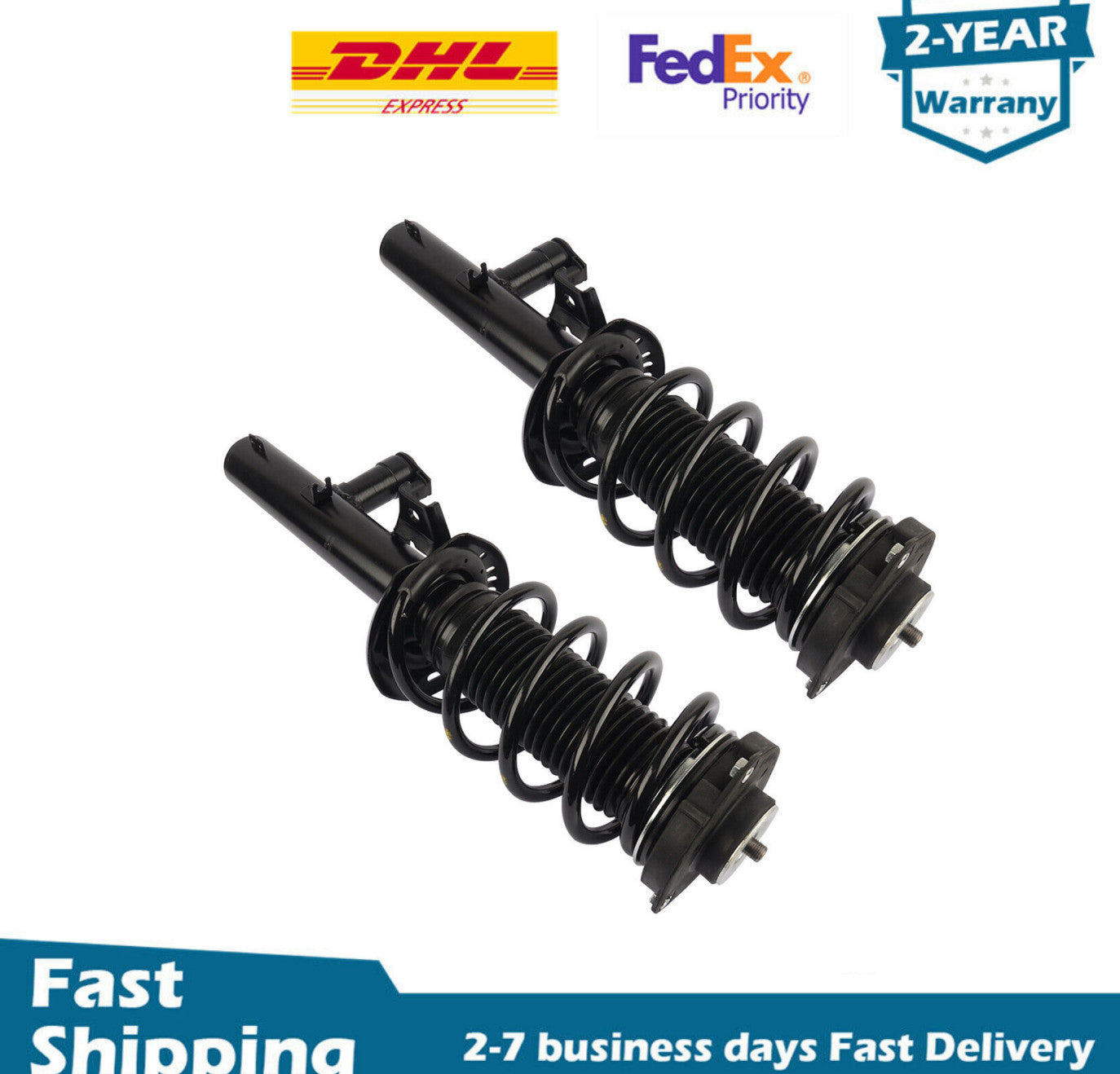 2X Front Shock Absorber Coil Spring Struts Assys for VW for Passat CC for Golf Scirocco