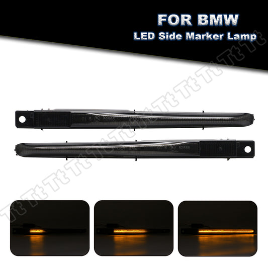 Two sequential smoked LED side marker turn signals suitable for 2010-2016 for BMW M5 F10