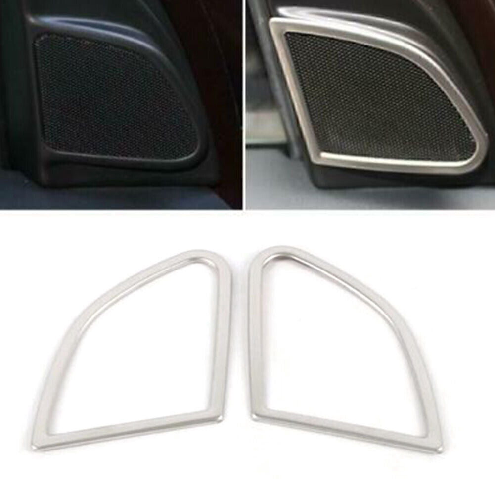 2X Door Audio Speaker Trim Cover Stainless Steel for Volvo XC60 2009-2017 2016
