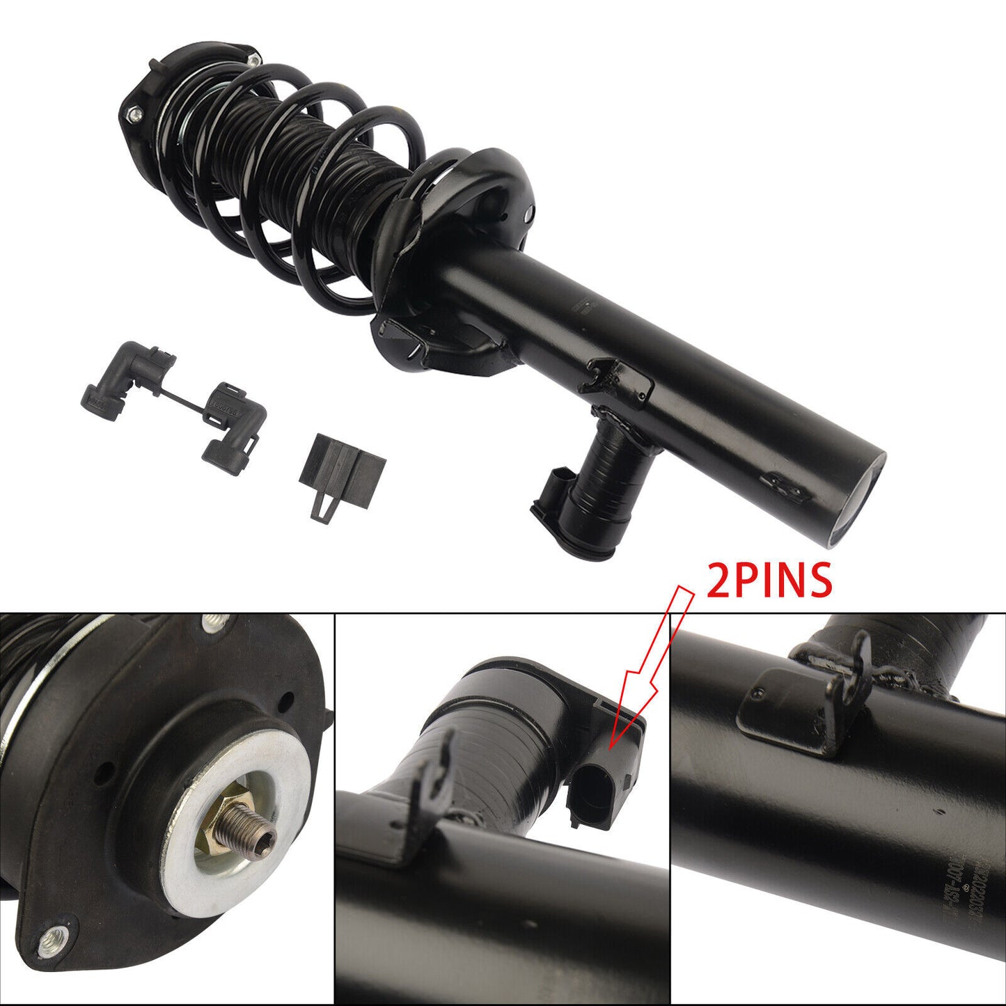 1x Front Shock Coil Spring Strut Electric Fit for VW for Passat CC for Golf VI Scirocco EOS