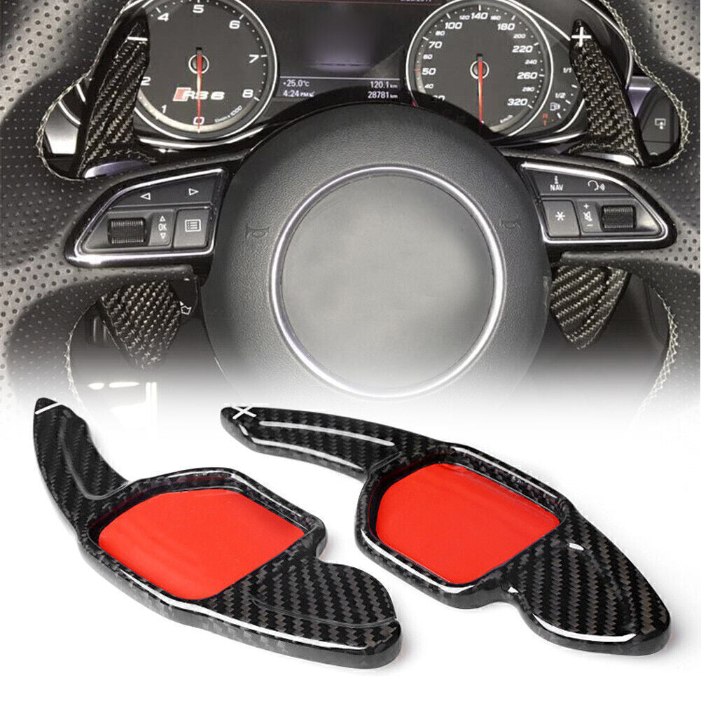 Carbon Fiber Steering Wheel Shift Paddle Extension Fit for Audi A4L A6L GKJH RS3 A5