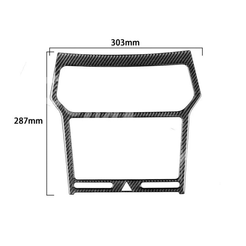 Fit For 2013-2019 for Ford Explorer Stereo Radio Panel Frame Cover Trim Carbon Fiber