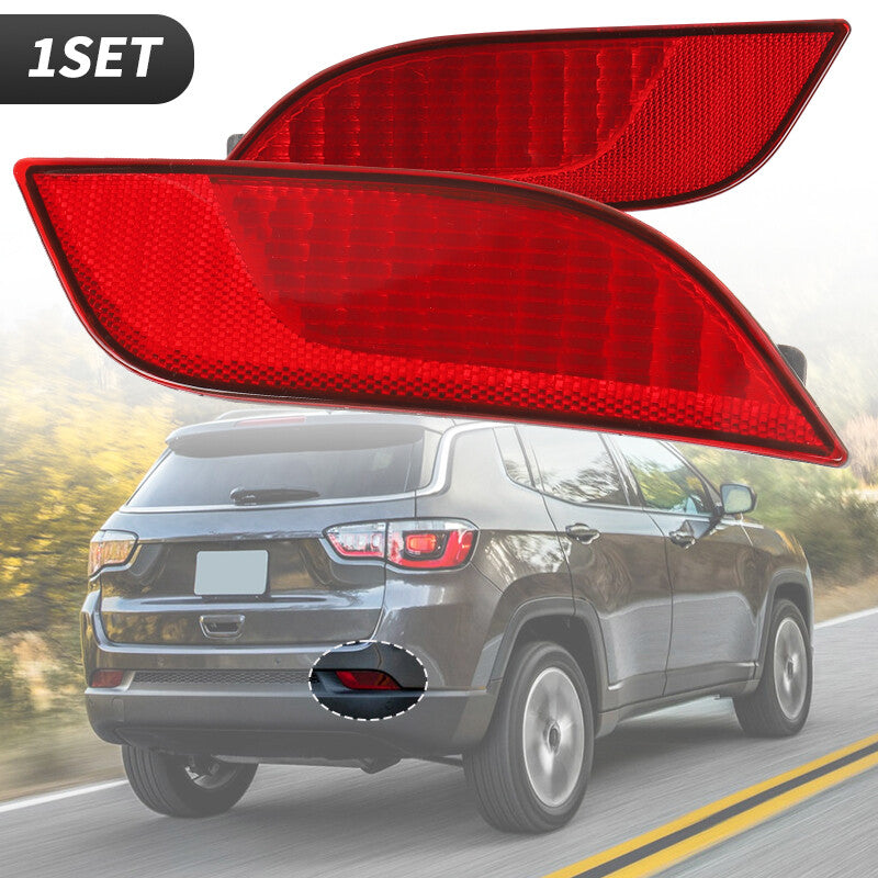 2x Rear Bumper Reflector Lamp Light Left Right for 2017 2018 2019 for Jeep Compass